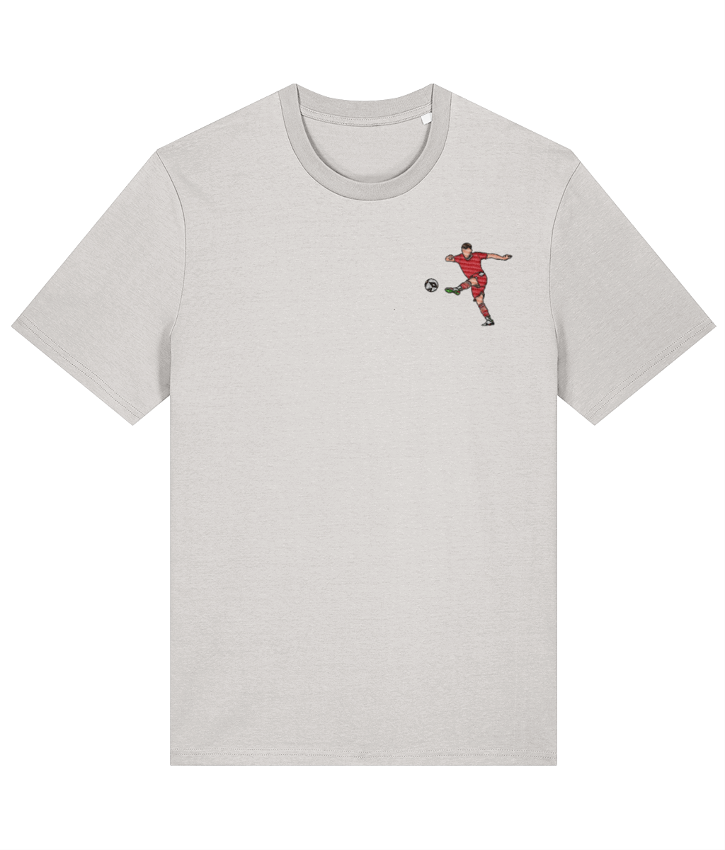 Hornchurch Club Icon Liam Nash embroidered T-shirt in off white
