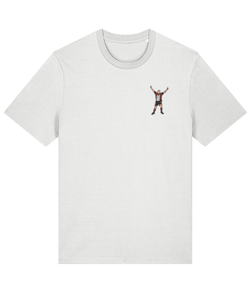 Hednesford Town Club Icon Chris Brindley embroidered T-shirt in white