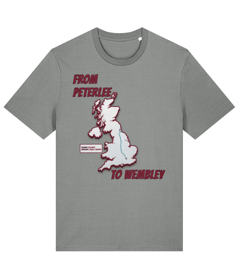 South Shields From Peterlee to Wembley T-shirt in misty grey
