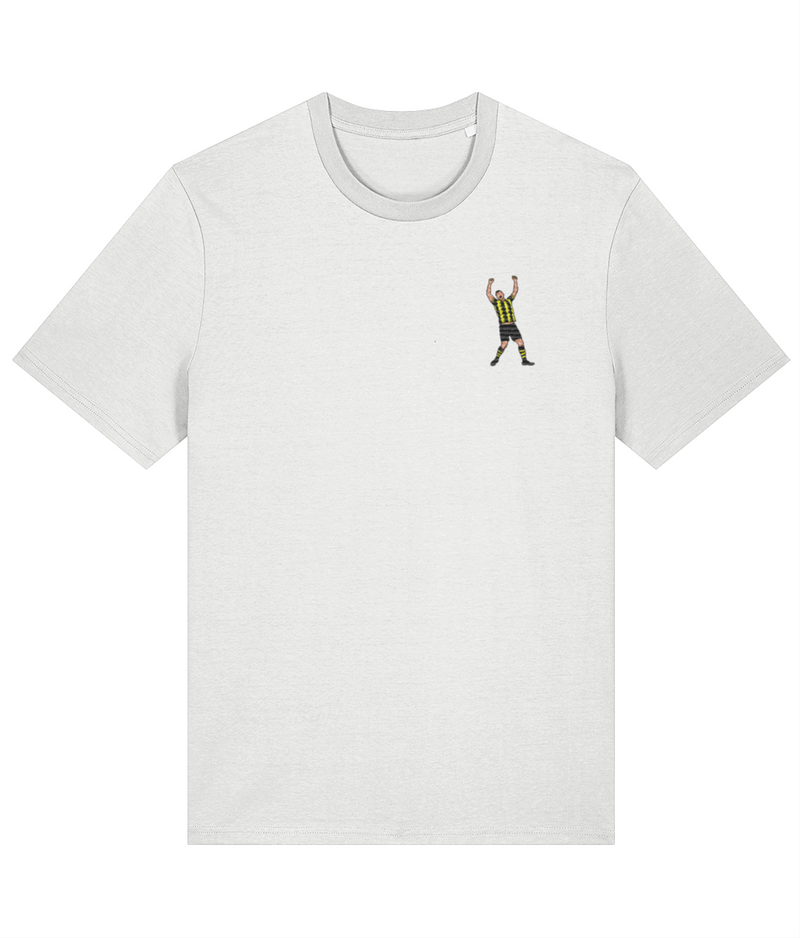 Hebburn Town Club Icon Michael Turner embroidered T-shirt in white
