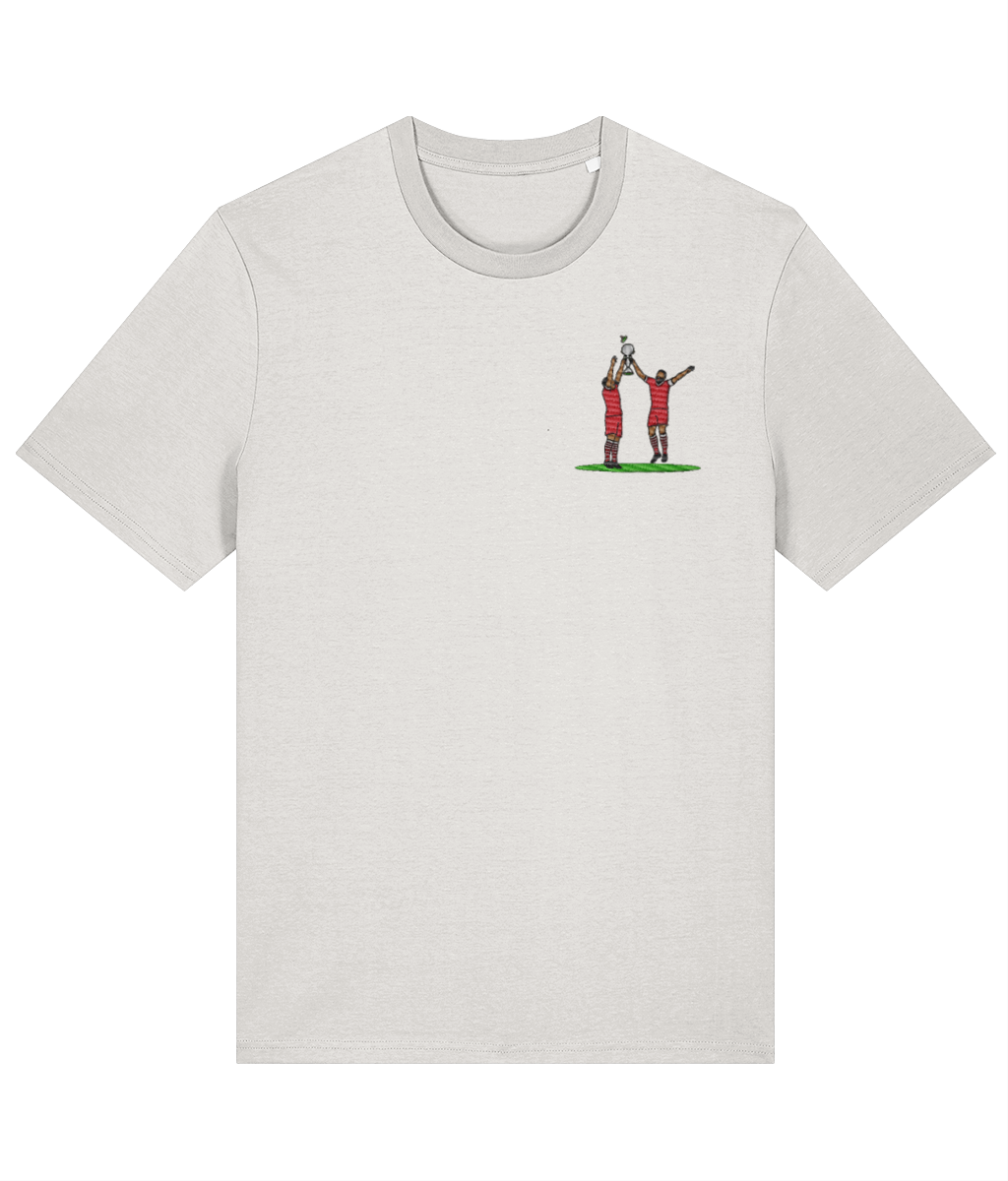 Hornchurch Club Icons Hayles & Spence embroidered T-shirt in vintage white