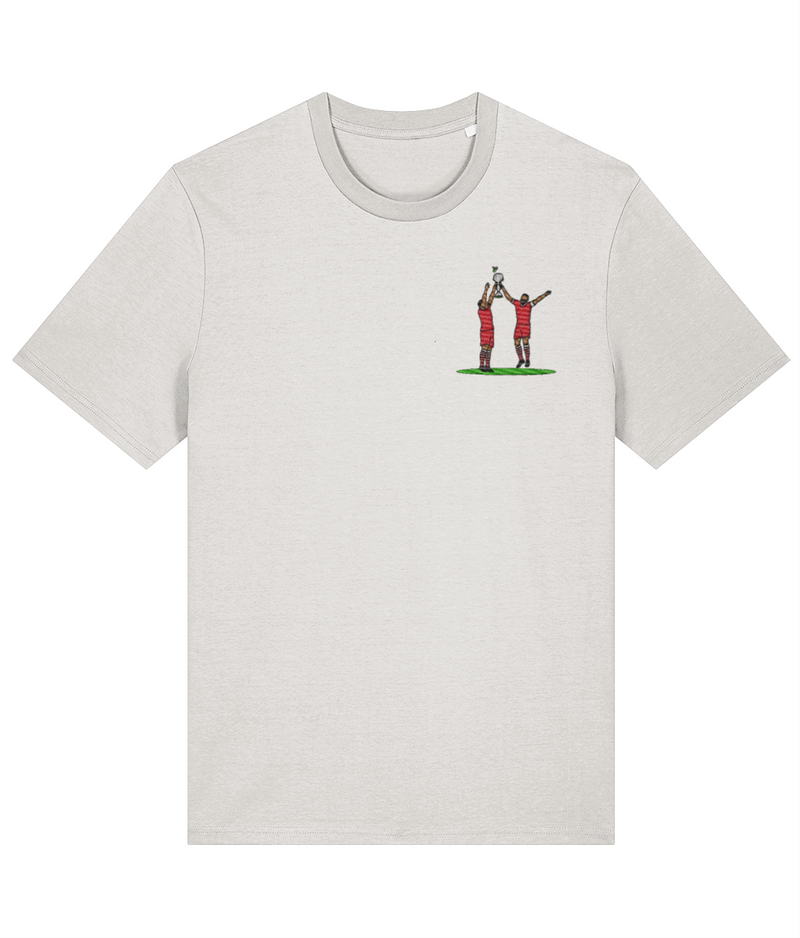 Hornchurch Club Icons Hayles & Spence embroidered T-shirt in vintage white